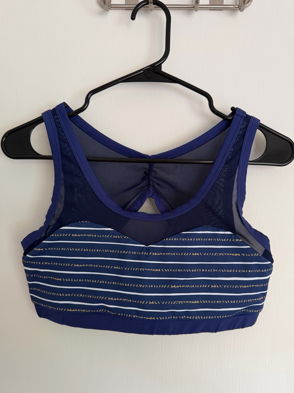 Cleo Harper Everly Bralet in Navy with White and Yellow Stripes